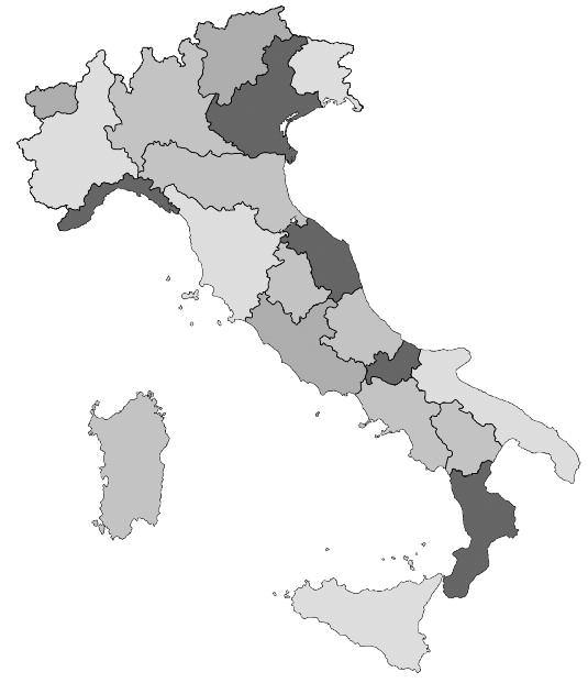 Italy Asti: in this area a third of all Italian sparkling wines are produced Langhe: this is one of the best known wine producing areas where the Nebbiolo grape leads the way for the great wines