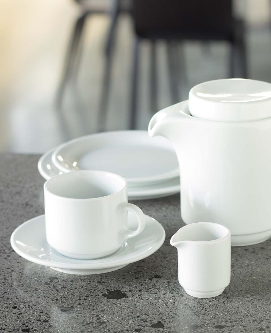 CITY /Design Pierre Renfer/ Designed in the year 1964 to save space and to be easily stackable, CITY became the porcelain for the daily use in hospitals and canteens.