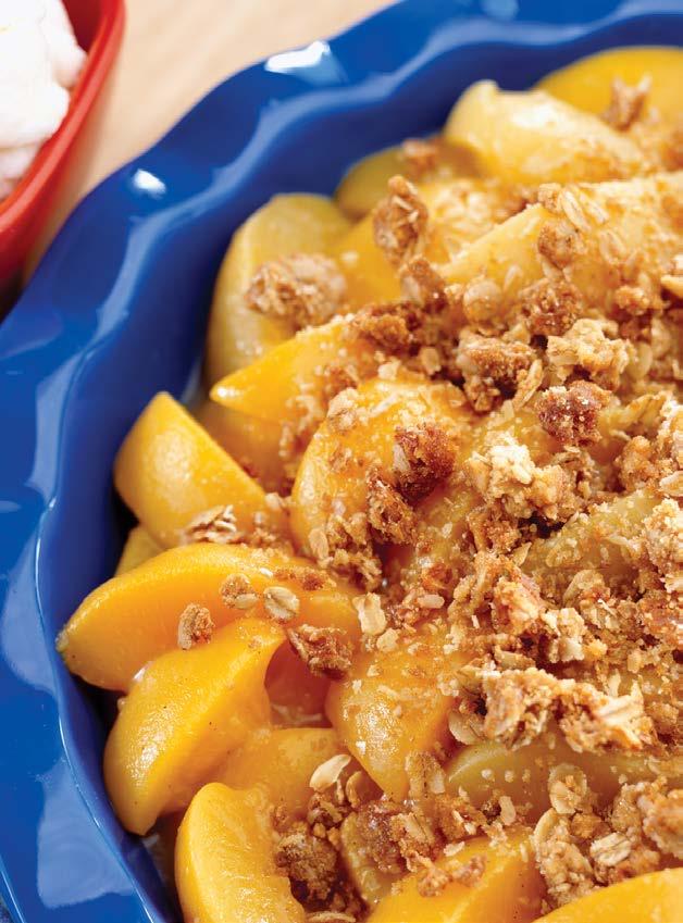 Peach Crumble A light and healthy dessert that takes just minutes to prepare.