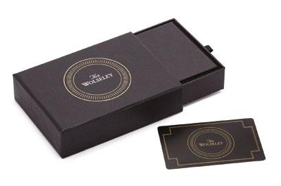 Experience The Wolseley The Wolseley Gift Cards A popular present for any occasion, explore our extensive range of gift cards, which can be redeemed at The Wolseley for breakfast, lunch, afternoon