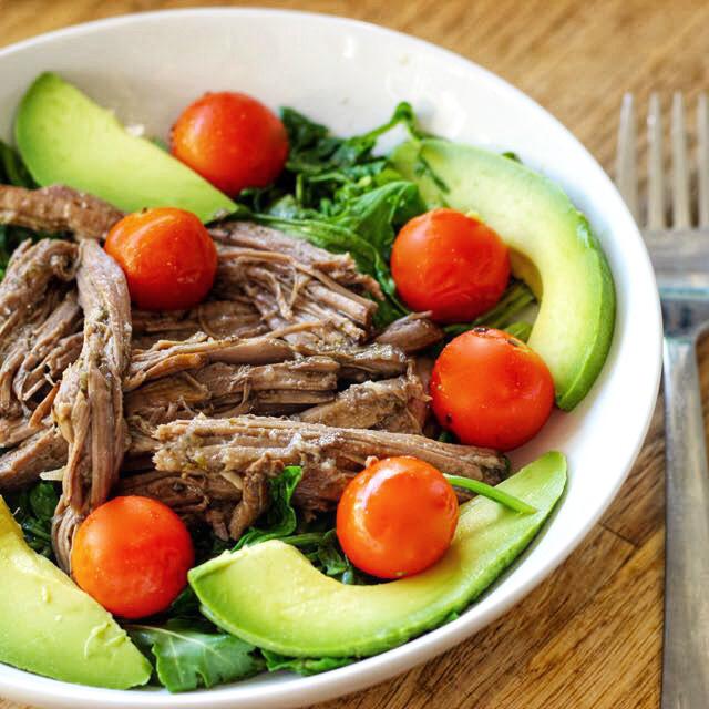 Beef Barbacoa Bowls Active Time: 30m Total Time: 6h 0m 1 bunch cilantro 1 red onion 1 head garlic 2 limes 1 teaspoon chipotle powder 1 teaspoon ground cloves 1 tablespoon coarse sea salt 1/2 cup