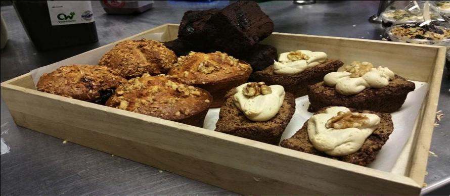 SWEET AFTERNOON PLATTER $6pp Great selection from our bakery of sweet delectable morsels including some Gluten Free and Paleo treats including Slices, Muffins & Brownies FRIANDS & PALEO BANANA BREAD