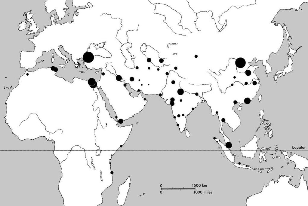 The Pattern of Urbanization: The Primate [First] and Secondary Cities, 650 1500 EUROPE ASIA AFRICA INDIAN