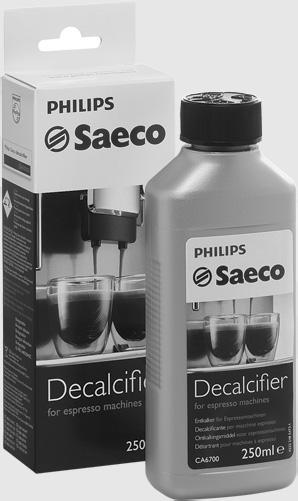 ORDERING MAINTENANCE PRODUCTS ENGLISH 49 For cleaning and descaling, use Saeco maintenance products only. You can purchase these at the Philips online shop at www.shop.philips.