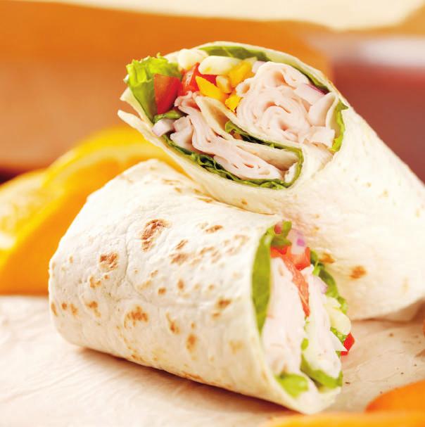 Wraps All wraps served with fries. Tuna Salad Wrap....6.75 Lettuce, tomatoes & hard boiled egg Chicken Caesar Wrap....6.75 Grilled chicken with crisp romaine lettuce, roma tomatoes & creamy Caesar sauce Buffalo Chicken Wrap.