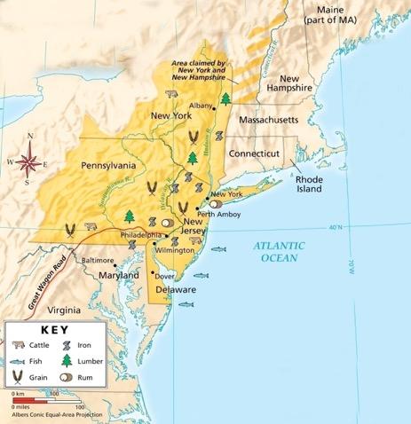 By the early 1700s, more than 20,000 colonists lived in Pennsylvania.
