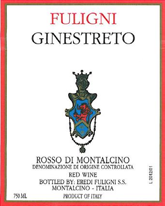 ROSSO DI MONTALCINO GINESTRETO : 100% Sangiovese from the Ginestreto cru which has an altitude of 980-1,480 feet above sea level. The harvest takes place in late September.
