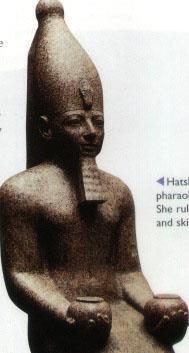 Hatshepsut About 7 years into her regency, she proclaimed herself pharaoh and wore men s clothing and the false beard Why?