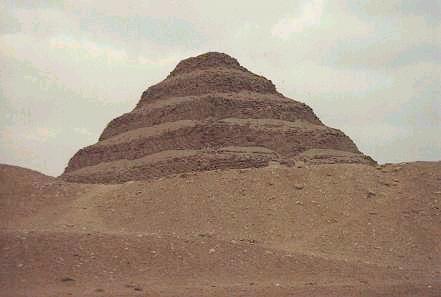 The pyramid of Zoser, also known as the step pyramid.
