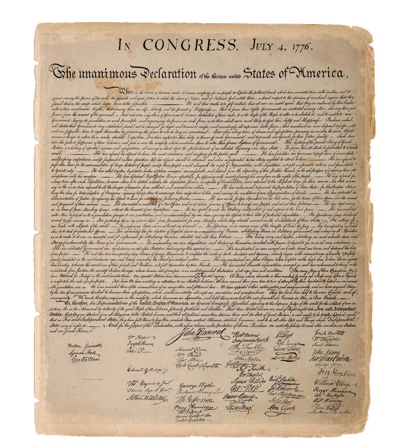 The Declaration of Independence Written by Thomas Jefferson It is the Birth Certificate of the United States Document listed