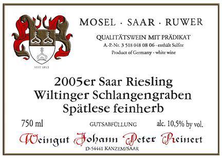 German Quality Regulation Qualitätswein bestimmter