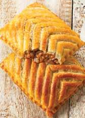 84103 Cornish Pasty 24 case A mix of minced beef & crisp veg with spicy seasoning baked in a golden flaky puff pastry.