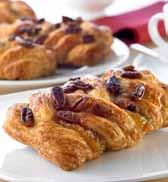 Pecan Plait 48 case 2 A frozen, pre-proved, Danish pastry plait filled with maple syrup and topped with pecan nuts 81081 *Mini Danish 120case 80183 Royal Danish 30case 81925 5 Teacakes 48case 82124