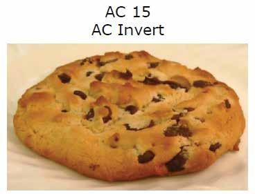 aroma. The images of cookies in tests illustrate the difference in browning using white sugar versus invert syrup.