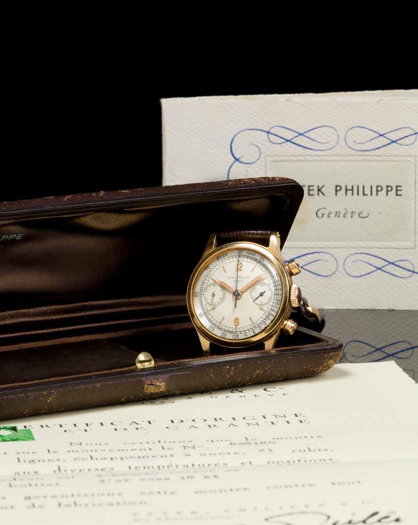 FINE WATCHES AND WRISTWATCHES December 8, New York Consignments now invited PATEK PHILIPPE A rare and very fine 18K rose gold chronograph