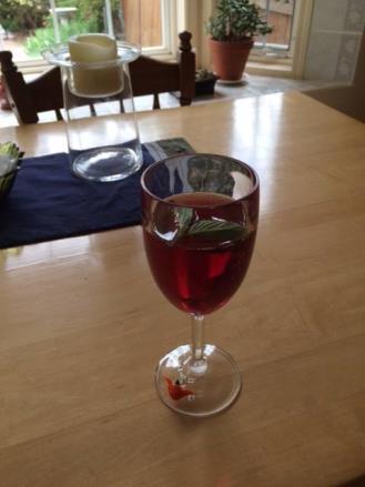 Sparkling Wine [Serves 1] 1 can clear, sparkling water ½ oz unsweetened cranberry or