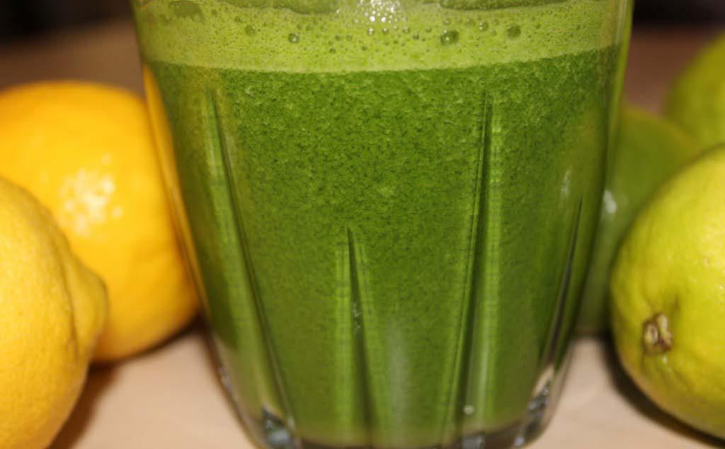 SuperCharged Green Ginger Lime Juice A, H, K, L, V, Vt 6 stalks of chard (full green heads) ripped up into smaller