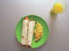 Chicken fajitas with sweetcorn, and orange juice Chicken fajitas with sweetcorn, and orange juice Chicken fajitas Sweetcorn 220g Chicken fajitas This recipe makes 4 portions of about 220g.