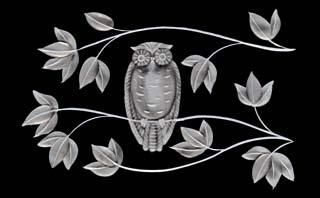 NIGHT OWL introduced in 2005 designed by: vera mauricová FLORA & FAUNA In this iconic motif, a lone wise owl, perched on a delicate branch, peers silently into the darkness.
