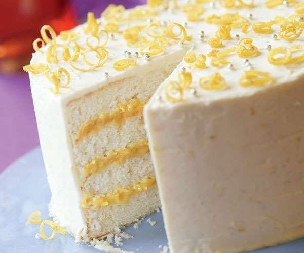 27. LEMON LAYER CAKE Lemon Curd: ½ cup (1 stick) unsalted butter ¾ cup granulated sugar 3 tablespoons freshly grated lemon zest (about