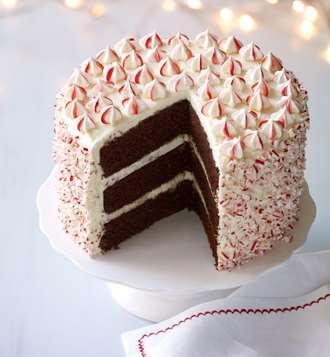 13. CHOCOLATE PEPPERMINT CAKE For the Cake Batter: ¾ cup Dutch-processed cocoa powder ¾ cup hot water ½ cup cold water 1
