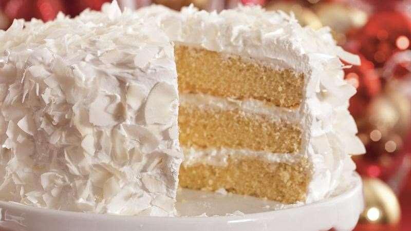 16. COCONUT CAKE For the Cake Batter: 3 cups all-purpose flour 1 teaspoon baking powder ½ teaspoon baking soda ½ teaspoon salt 1 cup coconut milk