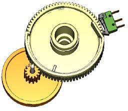 04 OPERATING LOGIC 4.6. Single microswitch 2 The gear motor is powered by a direct current motor that engages with the smaller double toothed wheel using a worm screw.