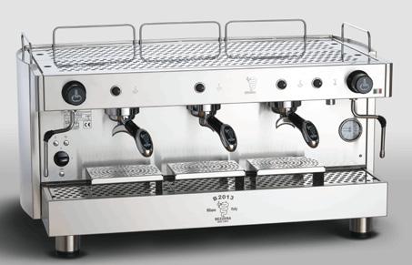 detachable end plate Dual pressure gauge Clearance under the group of 135mm with espresso cup tray removed It is essential that these units operate with softened