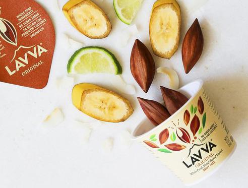 NUTS BEYOND ALMONDS Lavva, positioned as a luscious plant-based yogurt crafted with zero added sugar and 50 billion probiotics, is made with the pili nut which grows in volcanic soil.