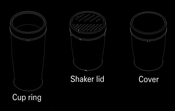 7. When the required result is achieved turn the cup in an anti-clockwise direction to remove the cup and the appliance will stop operating. 8. Turn the cups over and remove the blades. 9.