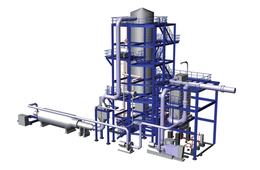 SO 2 converter Condenser Acid system Combustor and waste heat boiler (WHB) 3D view of an installed WSA plant treating acid gas.