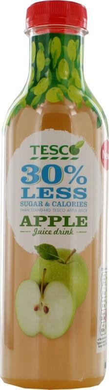 Calorie reduced Options Market Samples, Tesco UK Tesco launched Apple Juice Drink with Low Cal Apple Juice Conc.