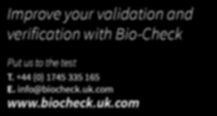 verification with Bio-Check Put