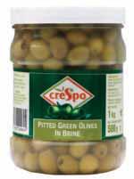 SO191 Crespo Pitted Green Olives 3 x 1kg (NDW 500g) Plastic