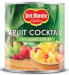 09 0024000150404 00024000136620 DM172 Del Monte Fruit Cocktail in Syrup 12 x 227g Tin 0.89 0024000011477 00024000038818 DM174 Del Monte Fruit Cocktail in Syrup 12 x 420g Tin 1.