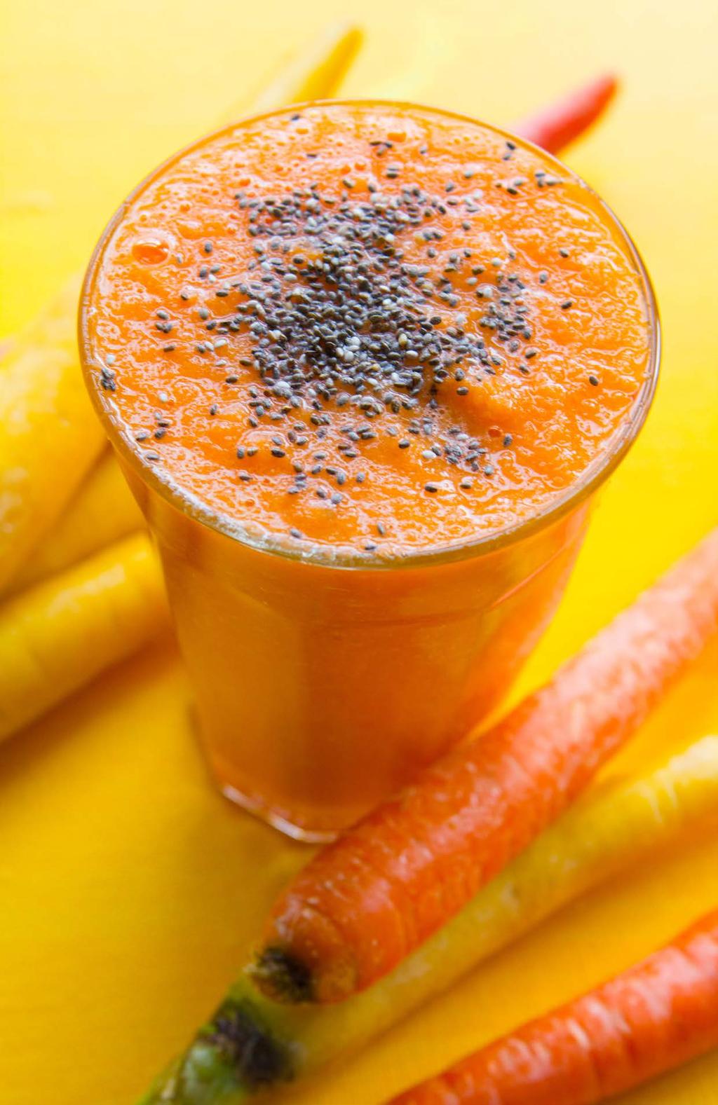 12. GRANDMA S OVEN SMOOTHIE 1 apple 2 small carrots 1 small zucchini 1 date, pitted 1 ½ tablespoons liquid coconut oil 1 lemon 1 cup almond milk 1 tablespoon vanilla ½