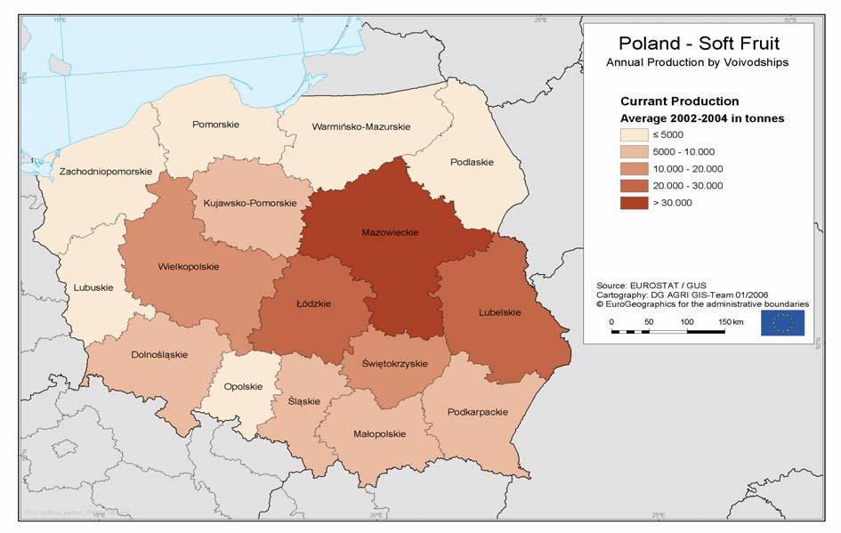 2-1. Strawberry production in Poland Map