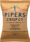 Pipers Crisps 24x40g: A76001 Anglesey Sea Salt A76011 Biggleswade Sweet Chilli A76003 Burrow Hill Cider Vinegar