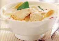 Soup Coconut Soup Coconut milk soup with lemongrass, mushrooms & scallions. Veggie $3.50 Chicken $3.95 Shrimp $3.