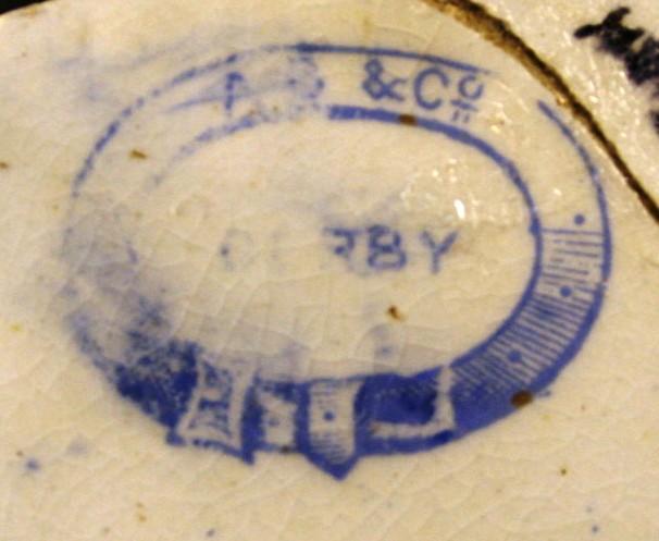 decorated with blue transfer prints. These are almost certainly from a tea service comprising cups and saucers, but no plates.