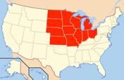 The Midwest Region Do you know where the Midwest is? The Midwest region is near the states like Nevada, Iowa, Kansas, Ohio and where I live Michigan and seven more.