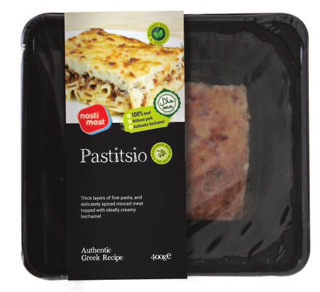 READY MEALS Delicious range of ready meals based on authentic Greek recipes with olive oil Moussaka Thick layers of delicately spiced beef