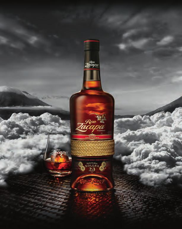 RON ZACAPA 23 Originating from the cellars of Guatemala, a land of soaring mountains, active volcanoes and a verdant countryside, Zacapa 23 is crafted using the Sistema Solera ageing process which