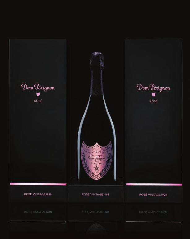 DOM PÉRIGNON ROSÉ VINTAGE WOODEN 1998 The year was marked by two unusual and opposing occurrences: the spectacular burning of the grapes caused by record high temperatures in August, followed by