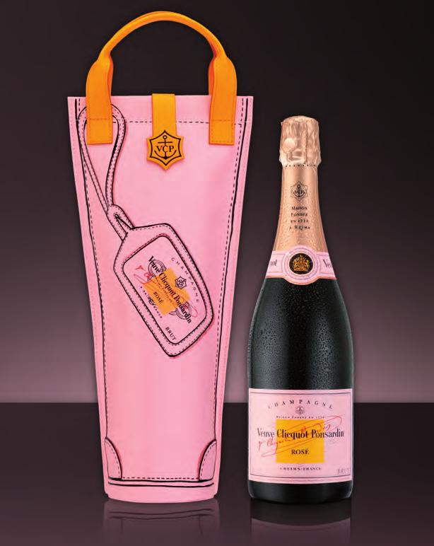 VEUVE CLICQUOT ROSÉ SHOPPING BAG Tailormade for the Veuve Clicquot Brut Rosé, this couture shopping bag brings to life the champagne s youthful spirit and
