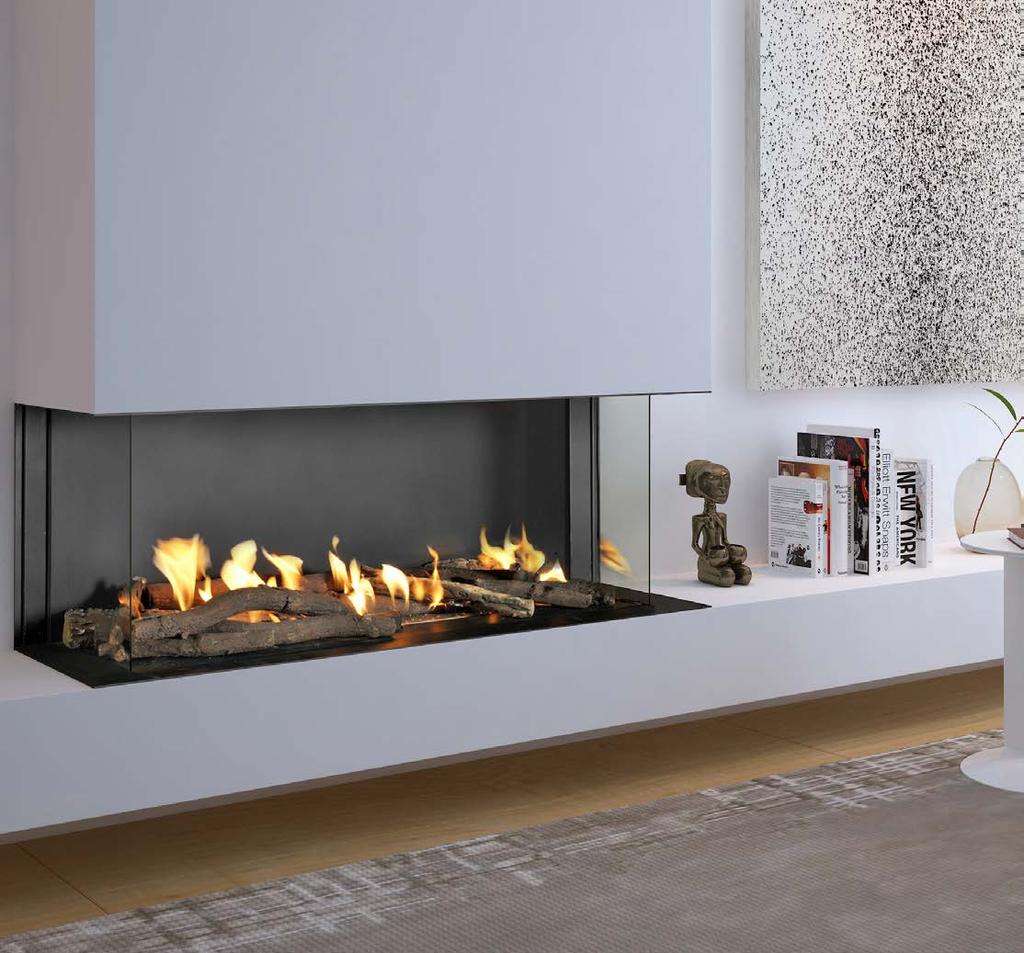 גD OUBLE CORNER SPECIFICATIONS Model BTU/hr (max) BTU/hr (min) Efficiency An intriguing three-sided view of the fireplace makes the Flare Double Corner exceptionally stylish and practical.