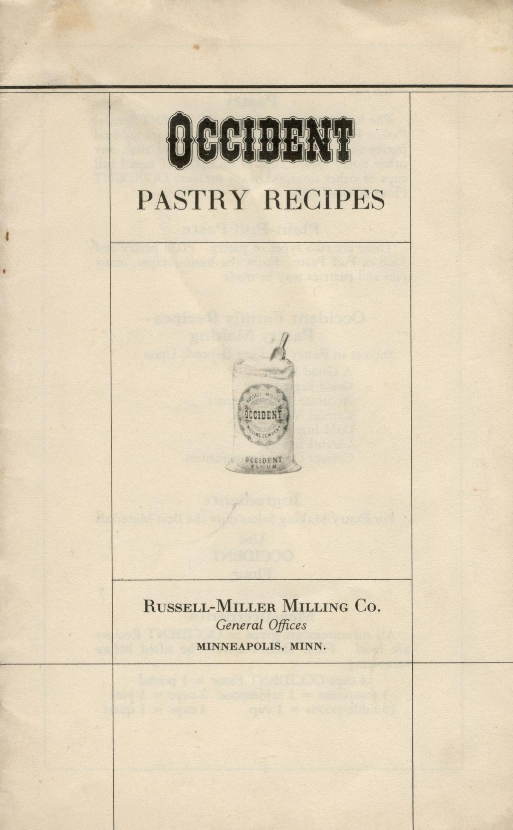 PASTRY RECIPES RUSSELL-MILLER MILLING
