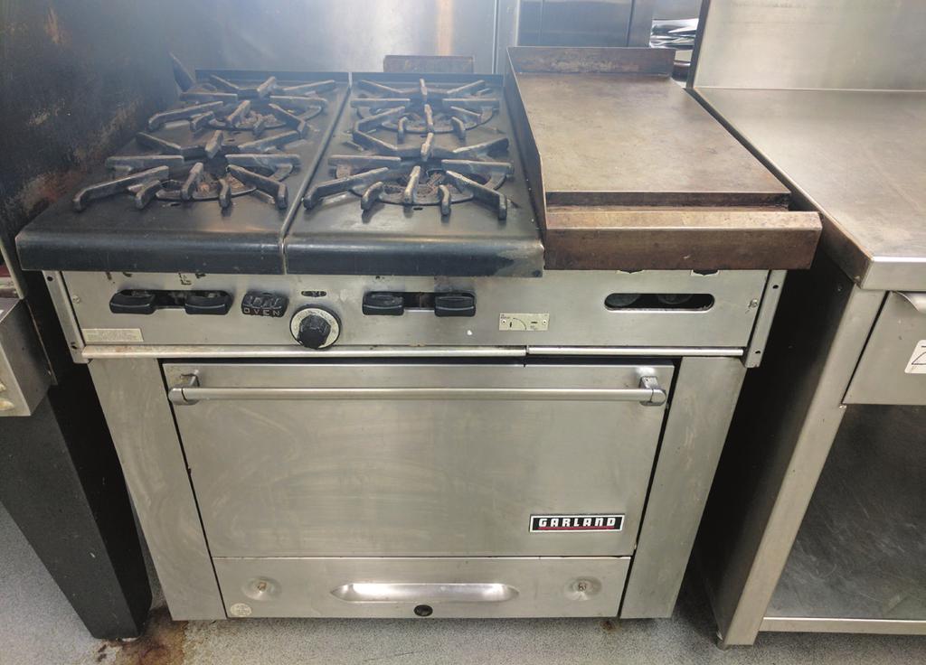 Gas stove and oven for baking and cooking. Similar to electric stove and oven.