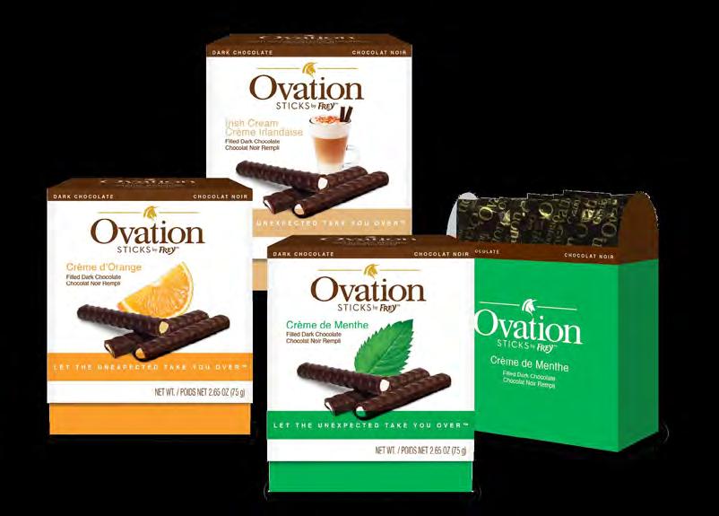 Ovation by Frey Sticks Luxurious, dark treats filled with