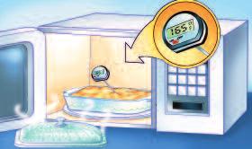 17 A microwave oven can be used to prepare food, but care must be taken to make sure food reaches a safe temperature throughout.